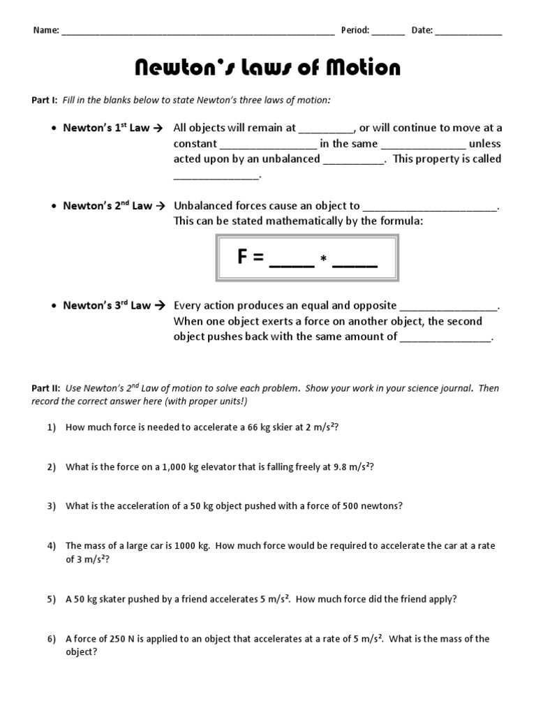 08 Newtons Laws Practice Worksheet PDF Acceleration Force Worksheets Library 08 Newtons Laws Practice Worksheet PDF Acceleration Force Worksheets Library