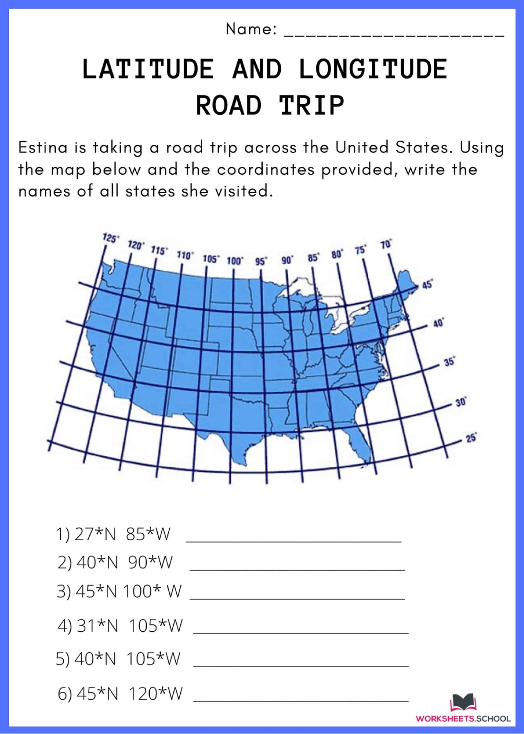 10 Latitude And Longitude Worksheets PDF EduWorksheets