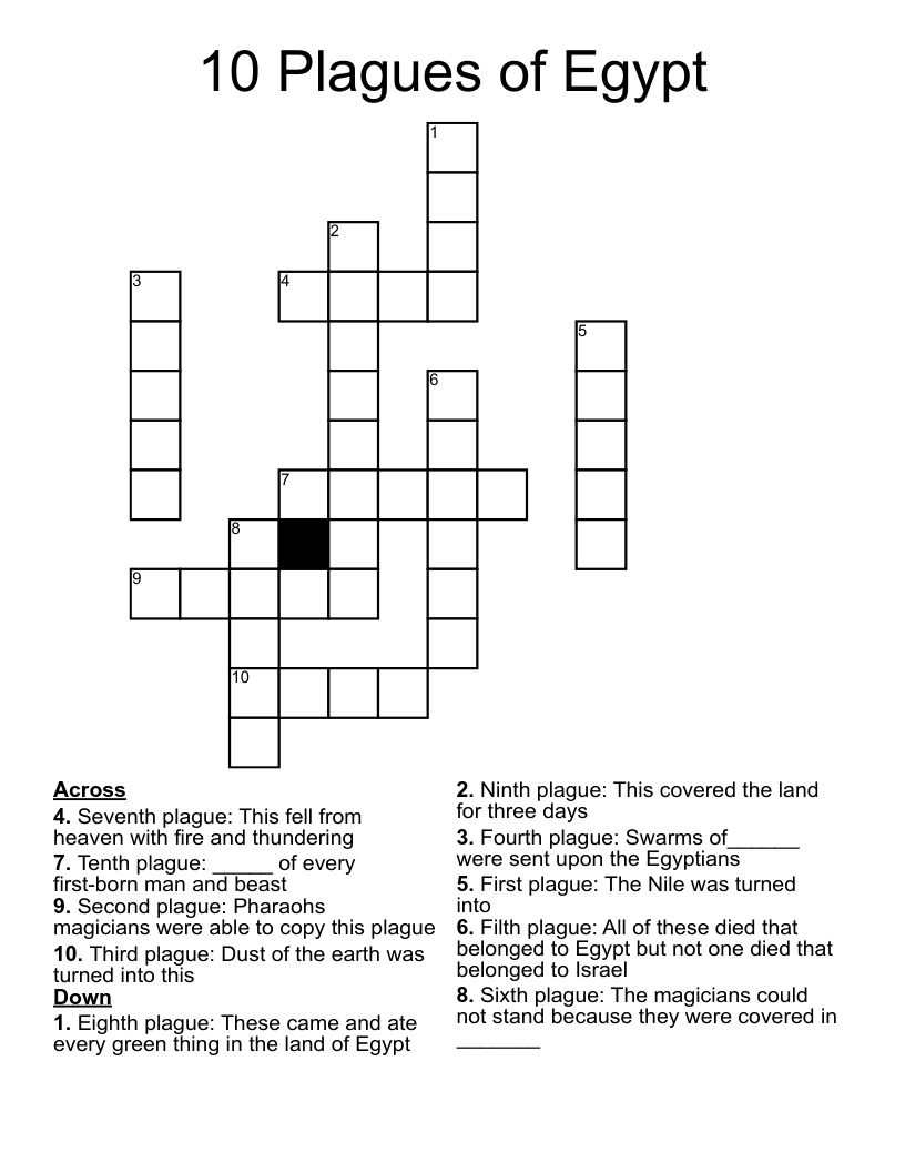 10 Plagues Match It Worksheet WordMint 10 Plagues Match It Worksheet WordMint