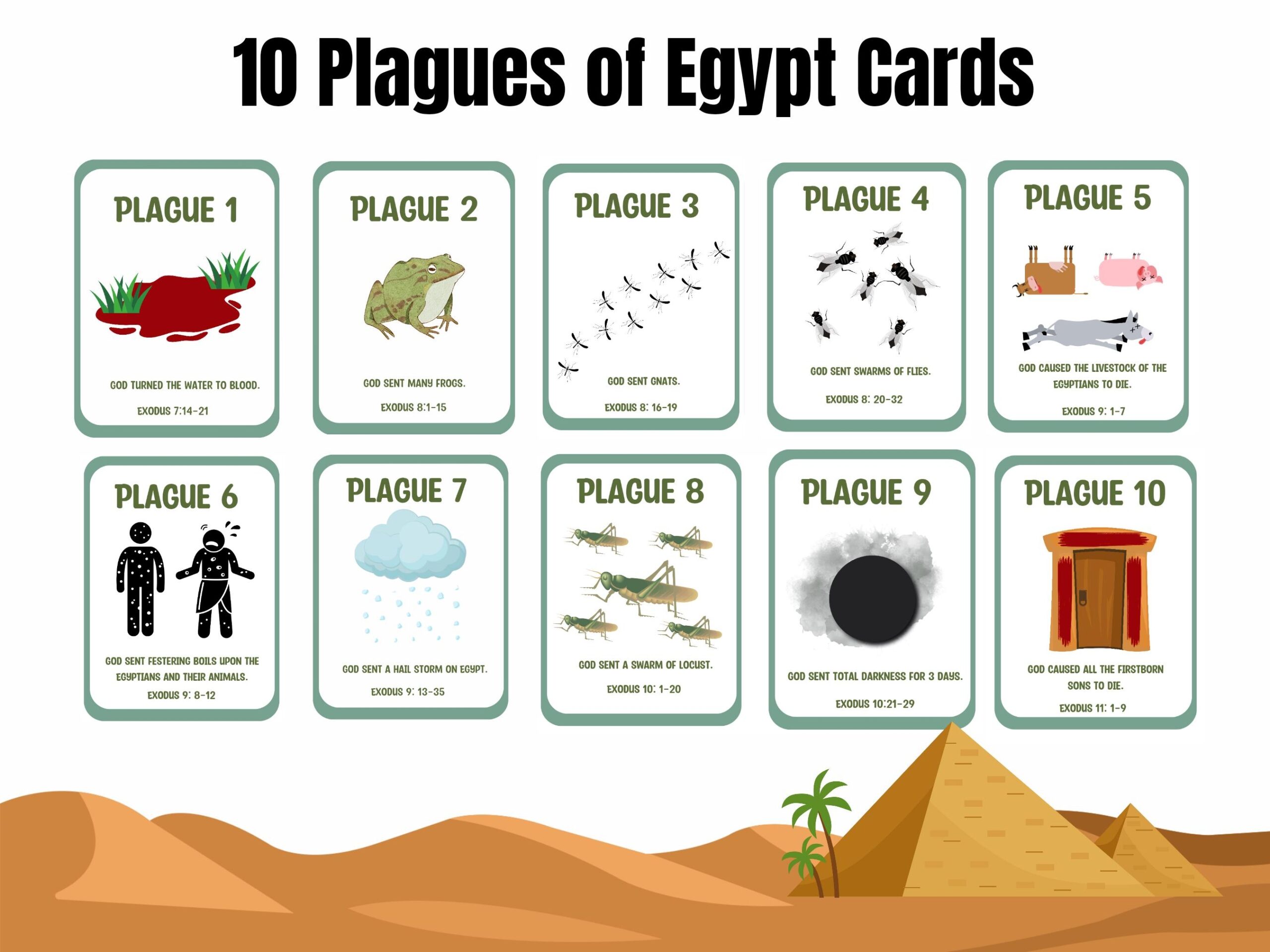 10 Plagues Of Egypt Flash Cards Bible Lesson Activity PDF Etsy 10 Plagues Of Egypt Flash Cards Bible Lesson Activity PDF Etsy