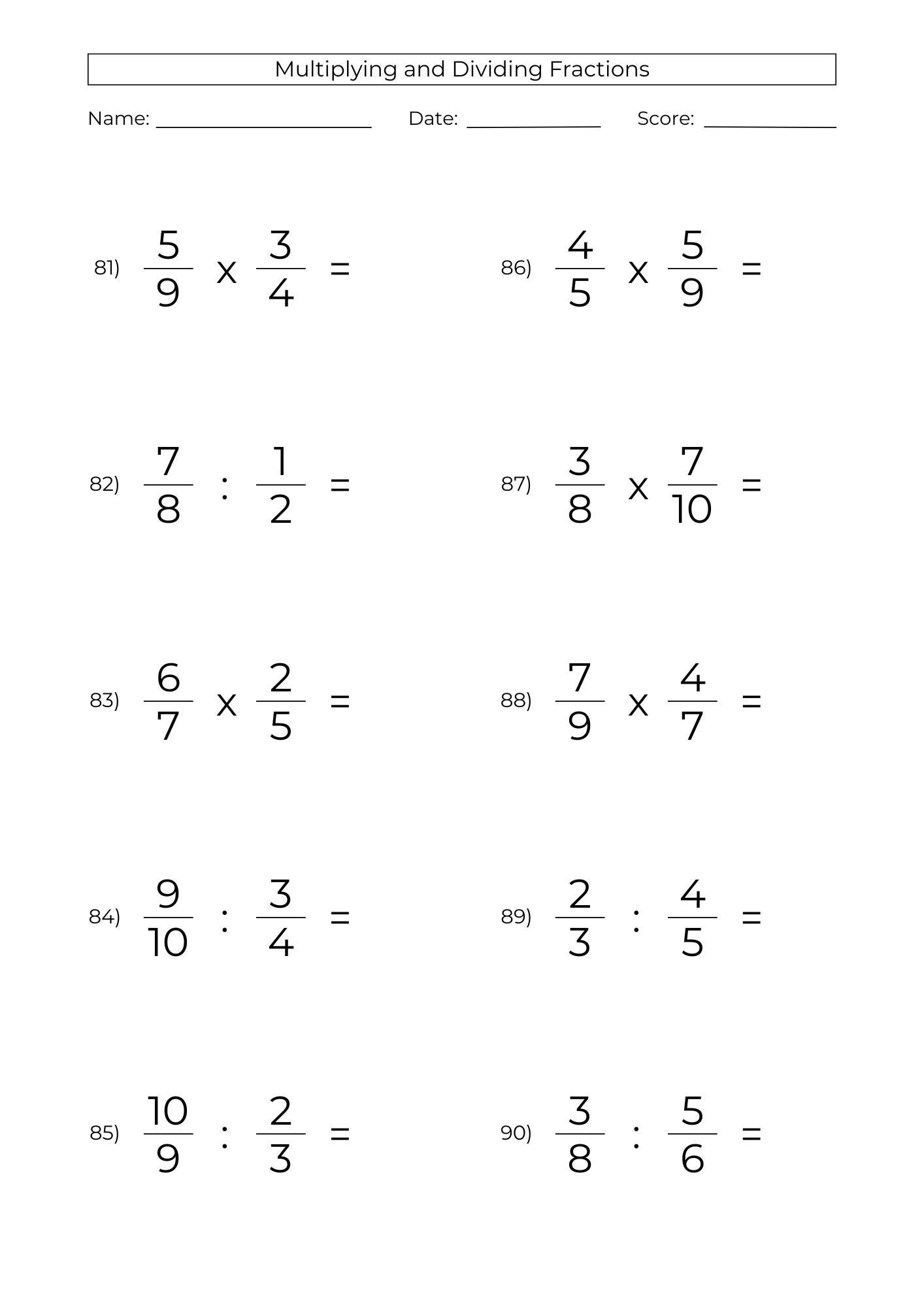 multiplying and dividing fractions worksheets pdf multiplying and dividing fractions worksheets pdf
