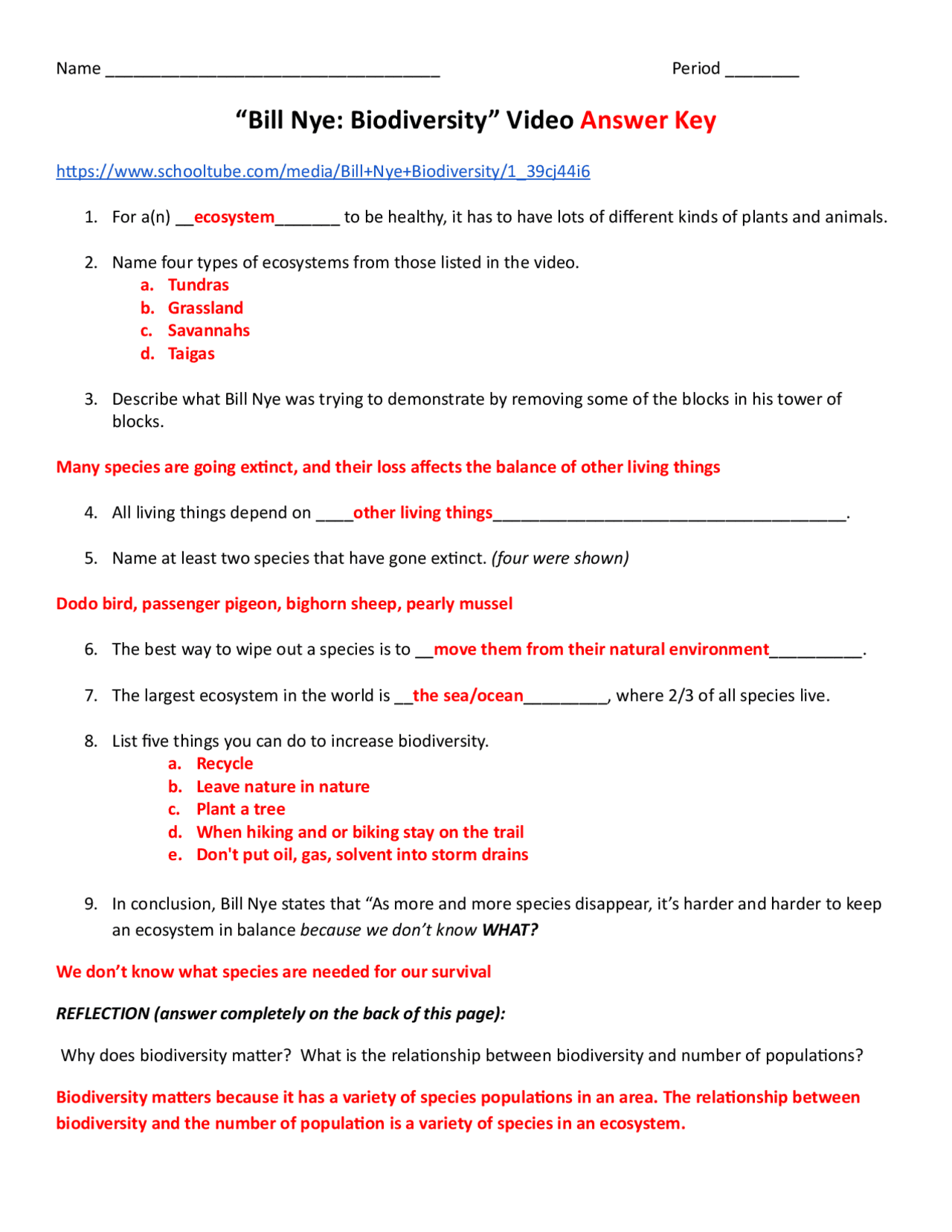 100 Greatest Discoveries Evolution Video Worksheet Bill Nye Worksheets Library