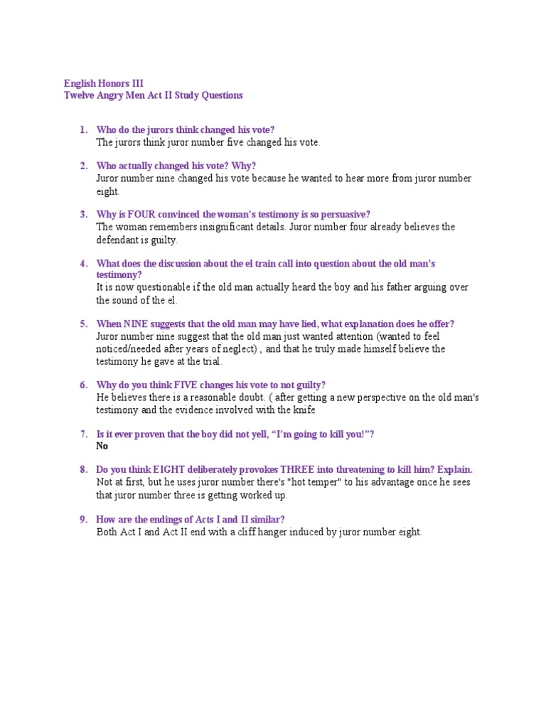 12 Angry Men Act 2 Questions PDF Worksheets Library 12 Angry Men Act 2 Questions PDF Worksheets Library