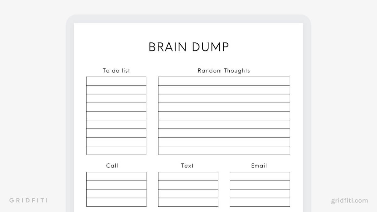 12 Brain Dump Worksheets Templates PDFs Printables More 12 Brain Dump Worksheets Templates PDFs Printables More