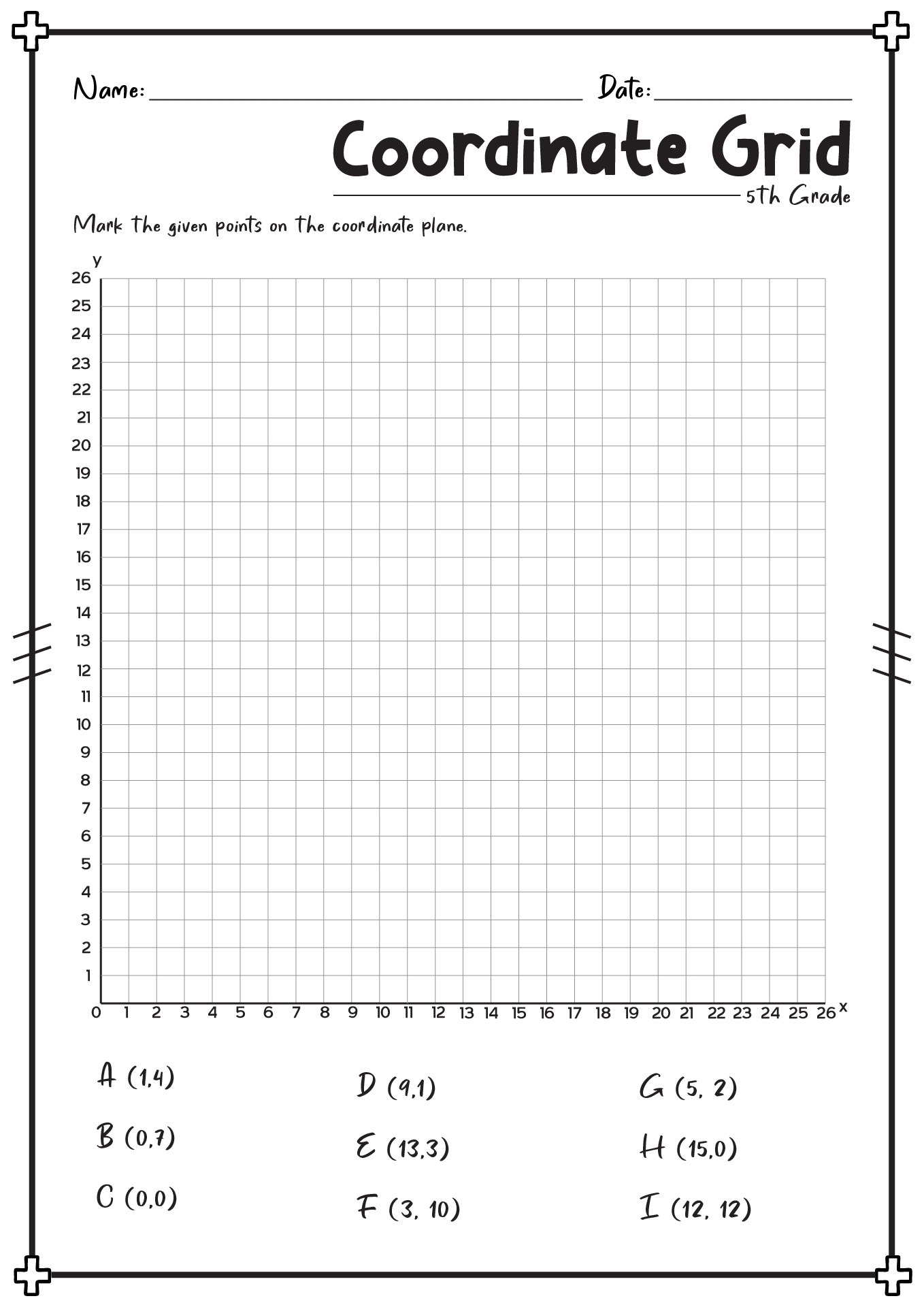 coordinate plane worksheet pdf