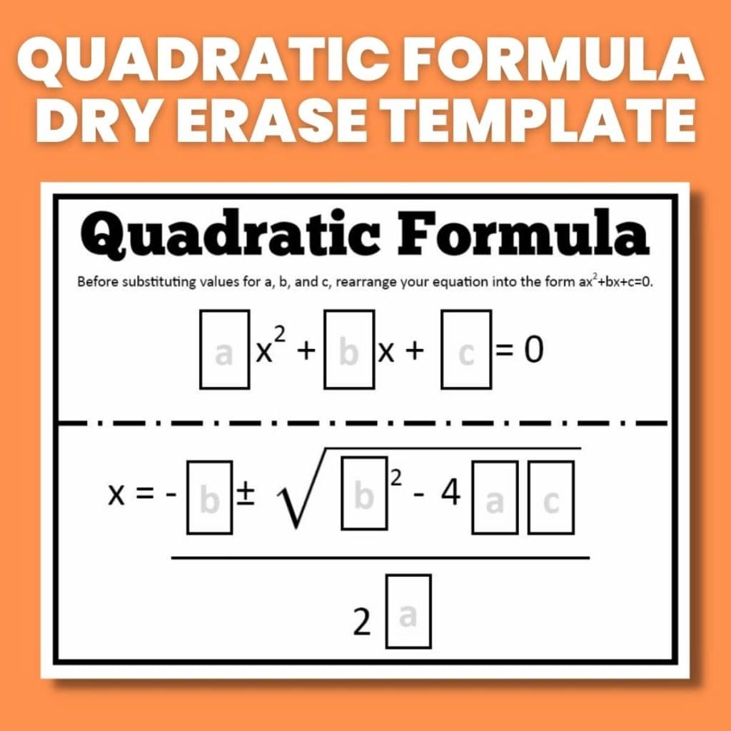 quadratic formula activity worksheet answers
