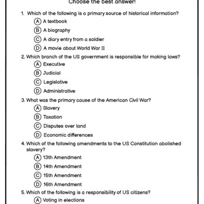 12 Printable GED Social Studies Worksheets Free PDF At Worksheeto