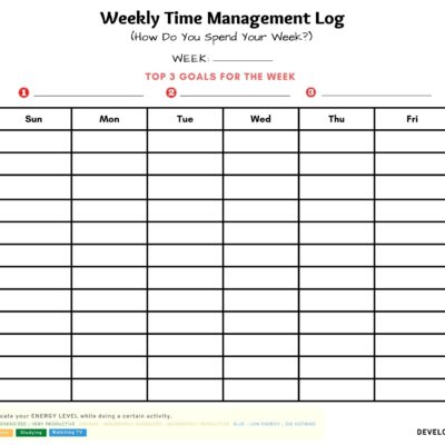 12 Time Management Worksheet For Students Adults Develop Good Habits