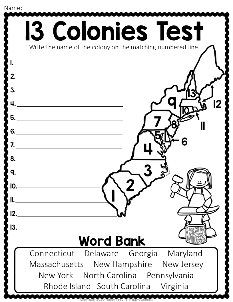 13 Colonies Map Quiz 13 Colonies Map Worksheet Blank 13 Colonies Map 13 Colonies Test Homeschool Made By Teachers 13 Colonies Map Quiz 13 Colonies Map Worksheet Blank 13 Colonies Map 13 Colonies Test Homeschool Made By Teachers