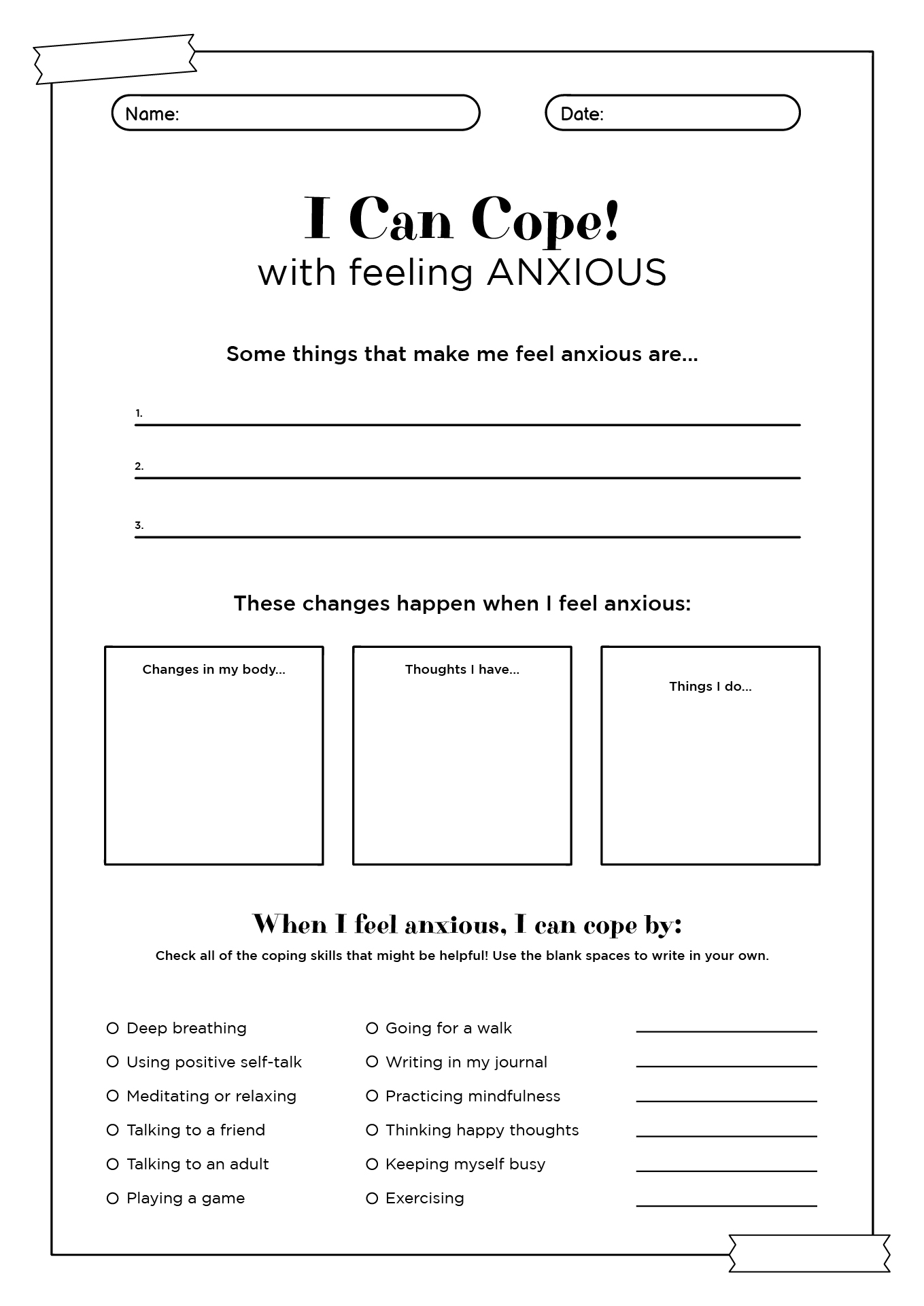 13 Coping Skills Worksheets Free PDF At Worksheeto 13 Coping Skills Worksheets Free PDF At Worksheeto
