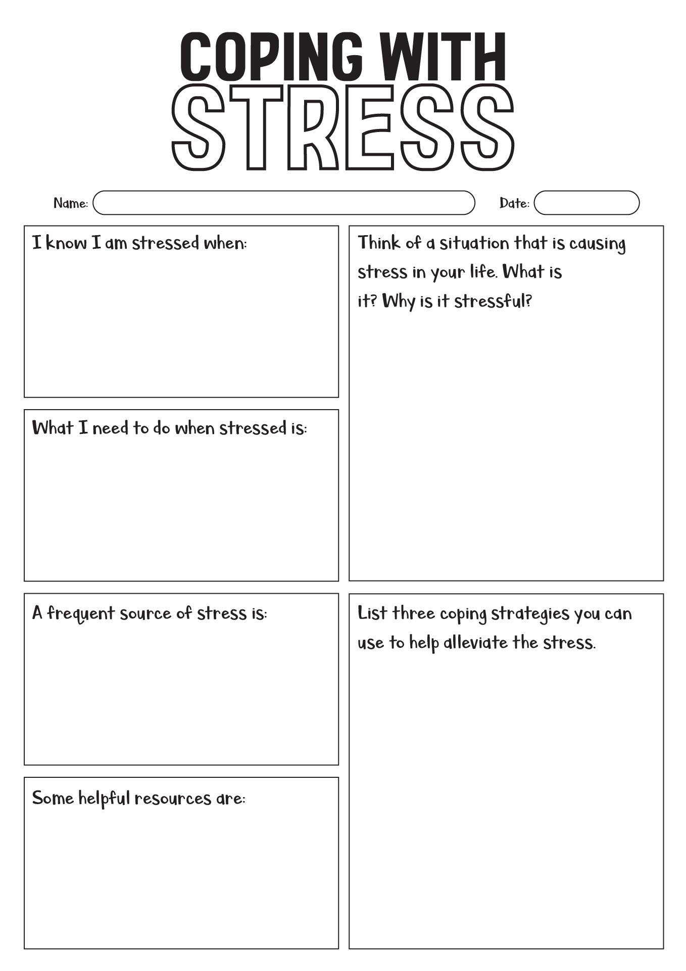 13 Coping Skills Worksheets Free PDF At Worksheeto 13 Coping Skills Worksheets Free PDF At Worksheeto