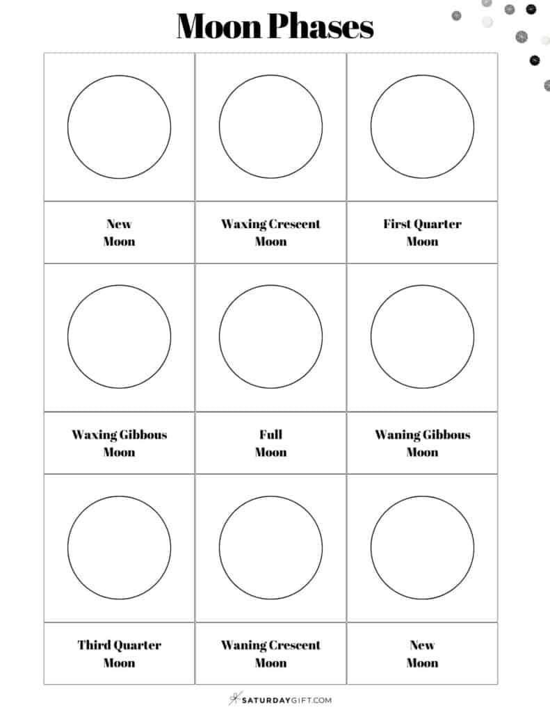 13 Free Printable Moon Phases Worksheets The 8 Phases Of The Moon
