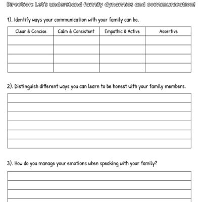 13 Friends And Family Worksheets Free PDF At Worksheeto
