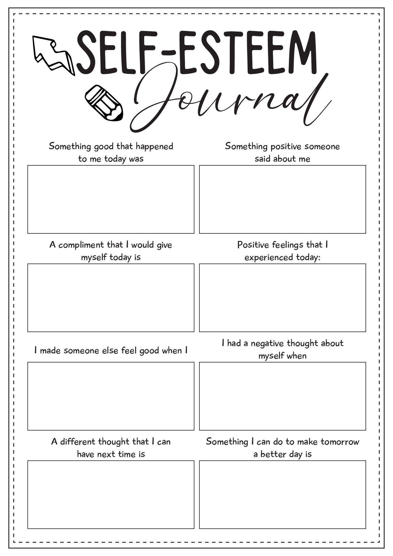self respect worksheets pdf