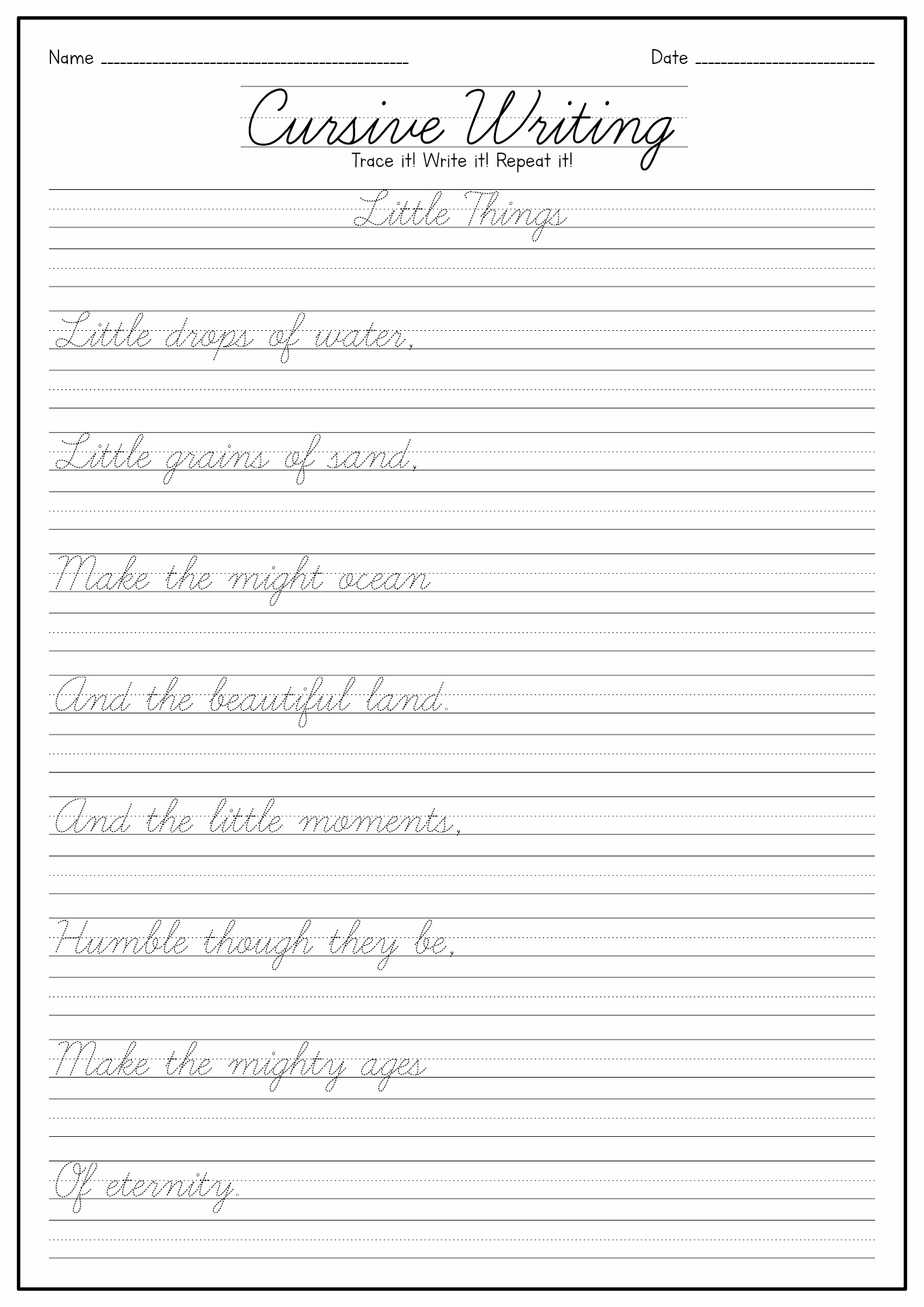 14 Cursive Tracing Words Worksheets Free PDF At Worksheeto