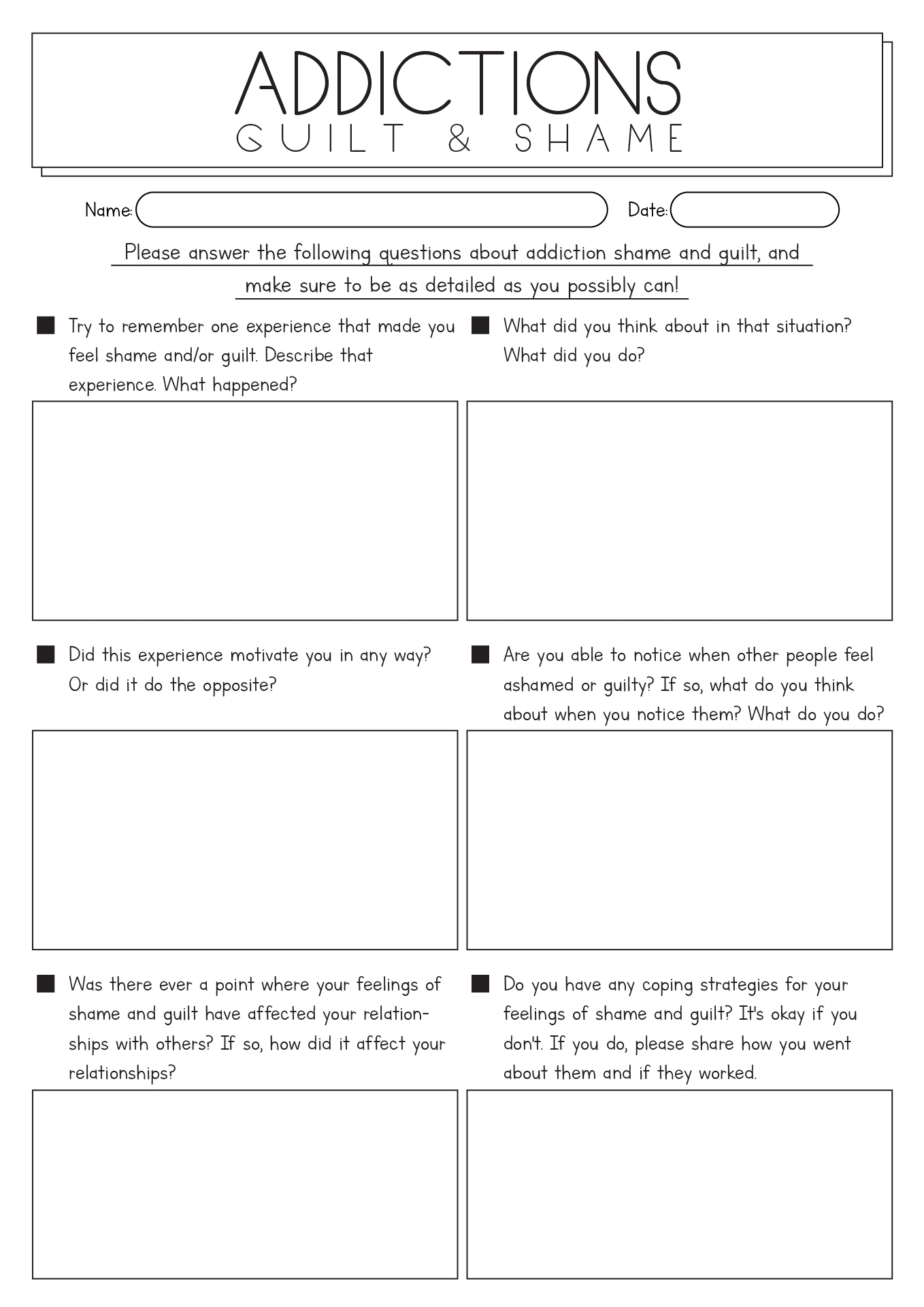 shame and guilt worksheets pdf shame and guilt worksheets pdf