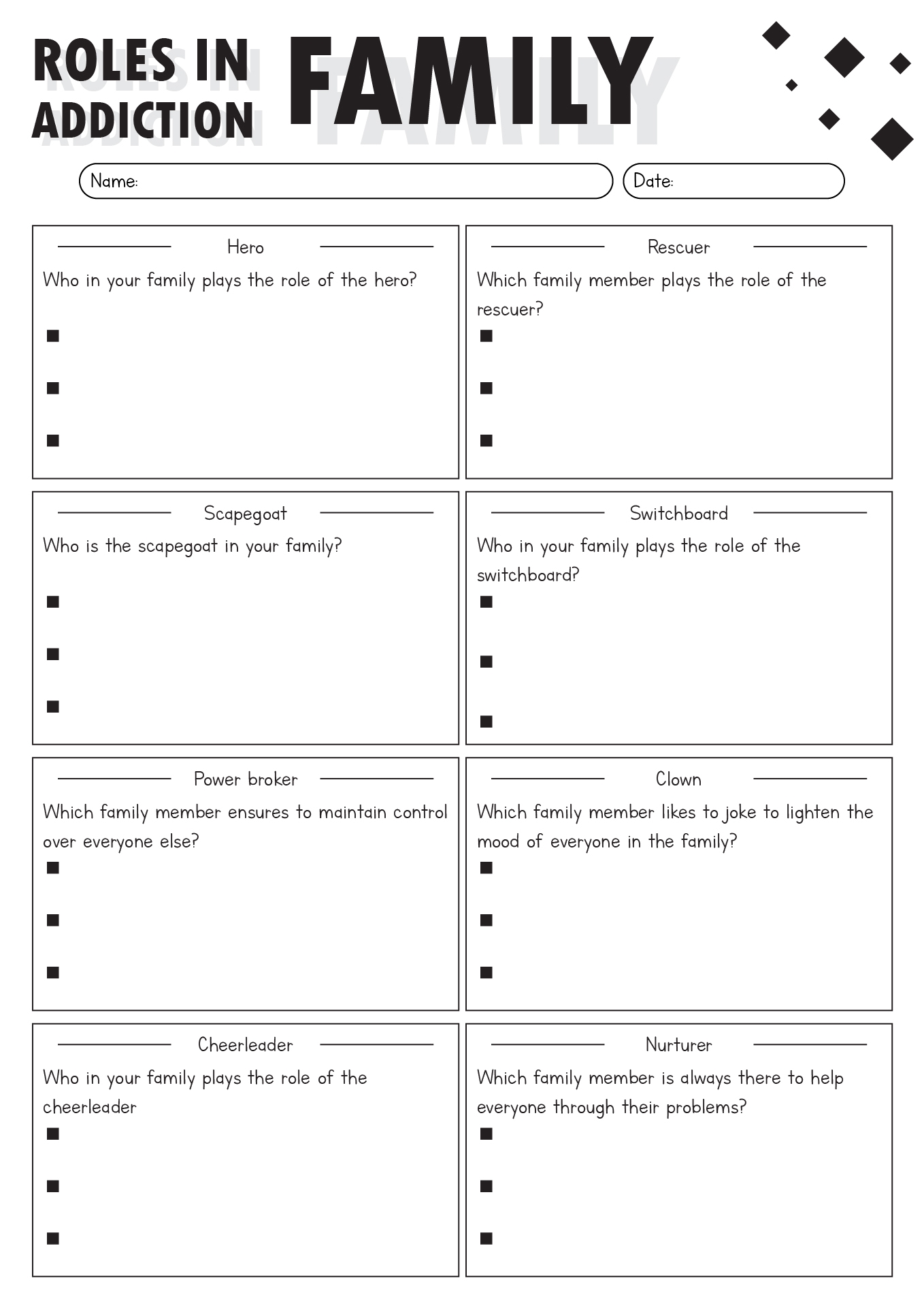 15 Family And Addiction Worksheets Free PDF At Worksheeto