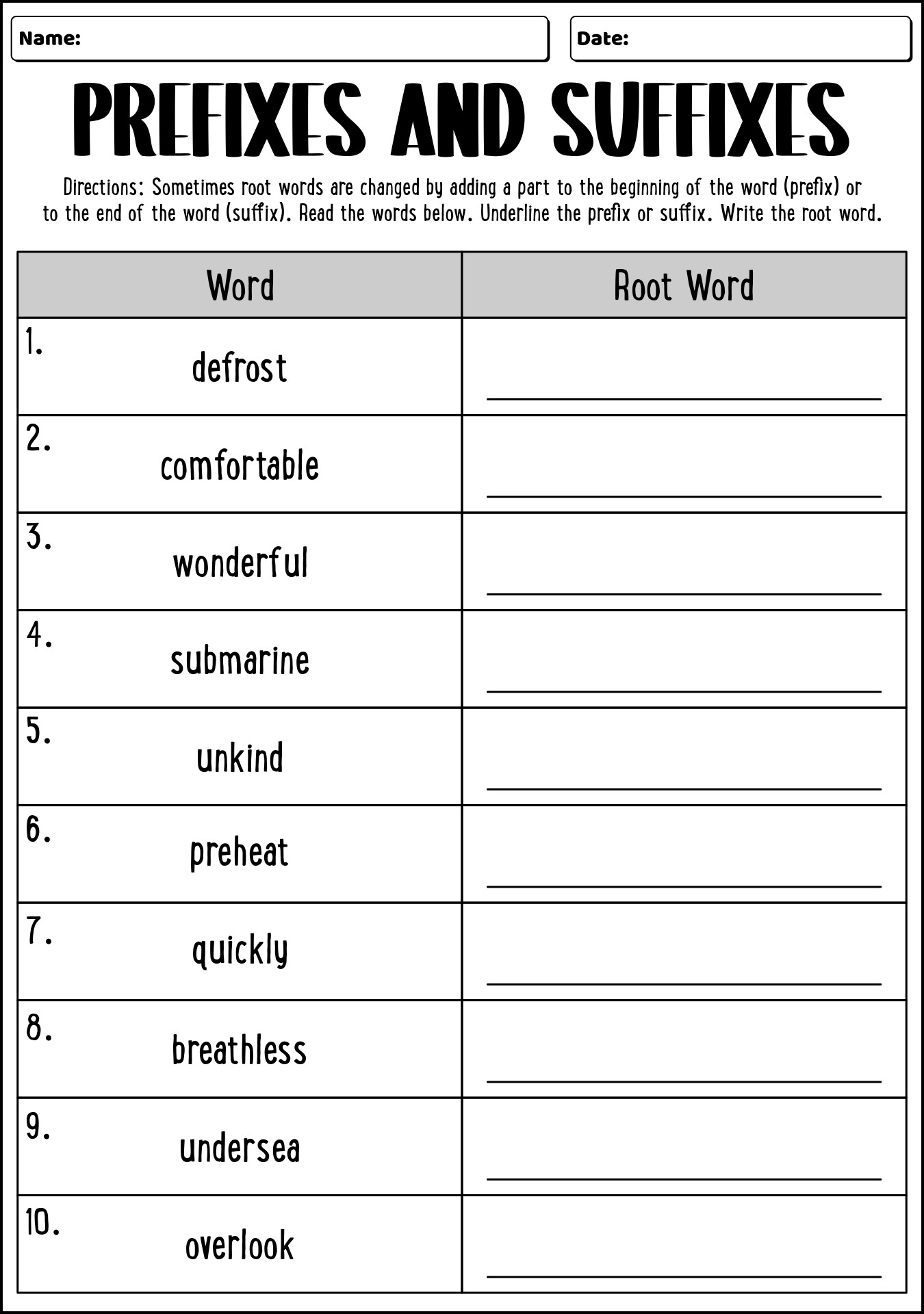 15 Roots Prefixes And Suffixes Worksheets Free PDF At Worksheeto 15 Roots Prefixes And Suffixes Worksheets Free PDF At Worksheeto