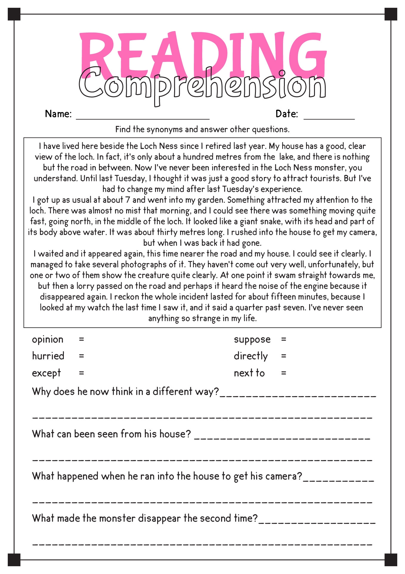 16 Comprehension Reading English Worksheets Free PDF At Worksheeto 16 Comprehension Reading English Worksheets Free PDF At Worksheeto