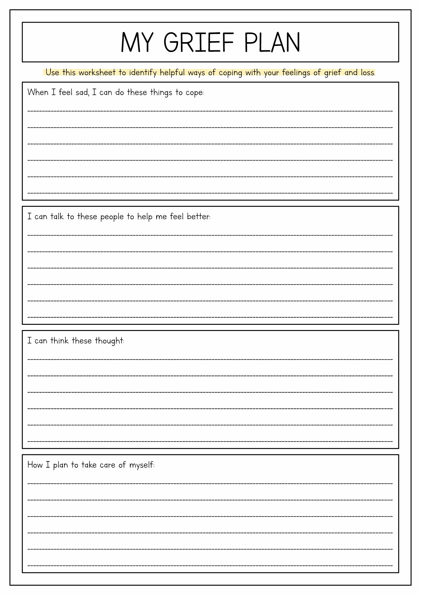 16 Grief Therapy Worksheets Free PDF At Worksheeto 16 Grief Therapy Worksheets Free PDF At Worksheeto