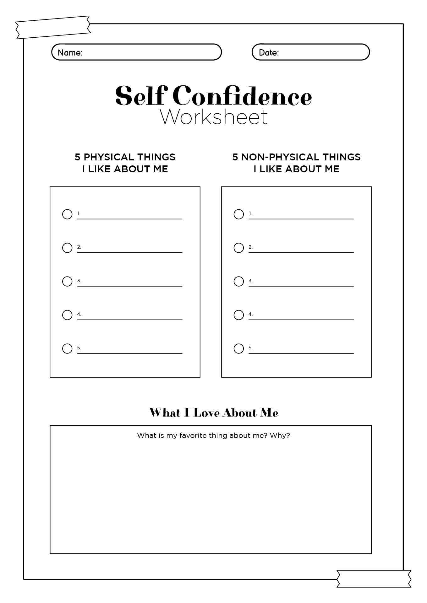 16 Self Esteem Worksheets Printable Free Free PDF At Worksheeto 16 Self Esteem Worksheets Printable Free Free PDF At Worksheeto