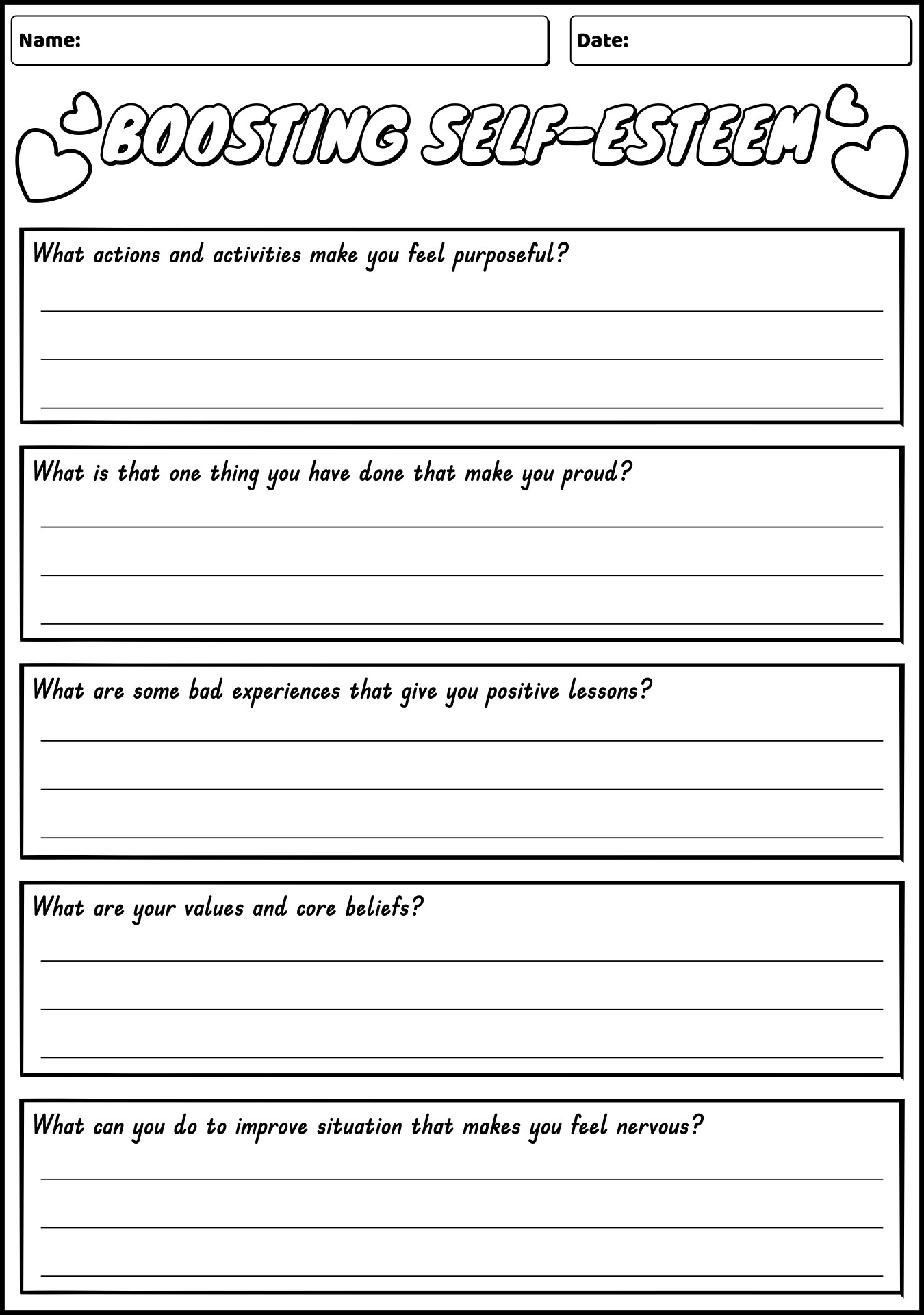 16 Self Esteem Worksheets Printable Free Free PDF At Worksheeto 16 Self Esteem Worksheets Printable Free Free PDF At Worksheeto