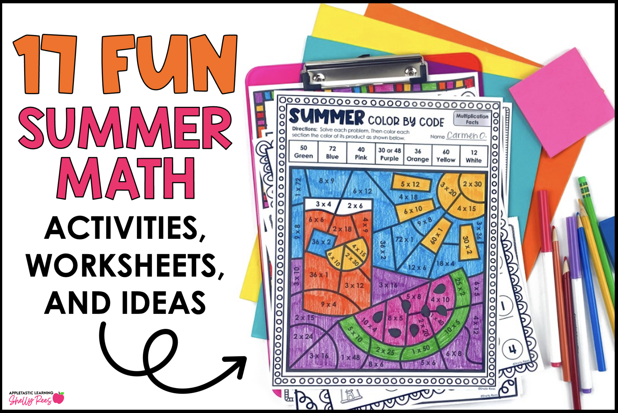 17 Fun Summer Math Worksheets Activities For Upper Grades Appletastic Learning 17 Fun Summer Math Worksheets Activities For Upper Grades Appletastic Learning