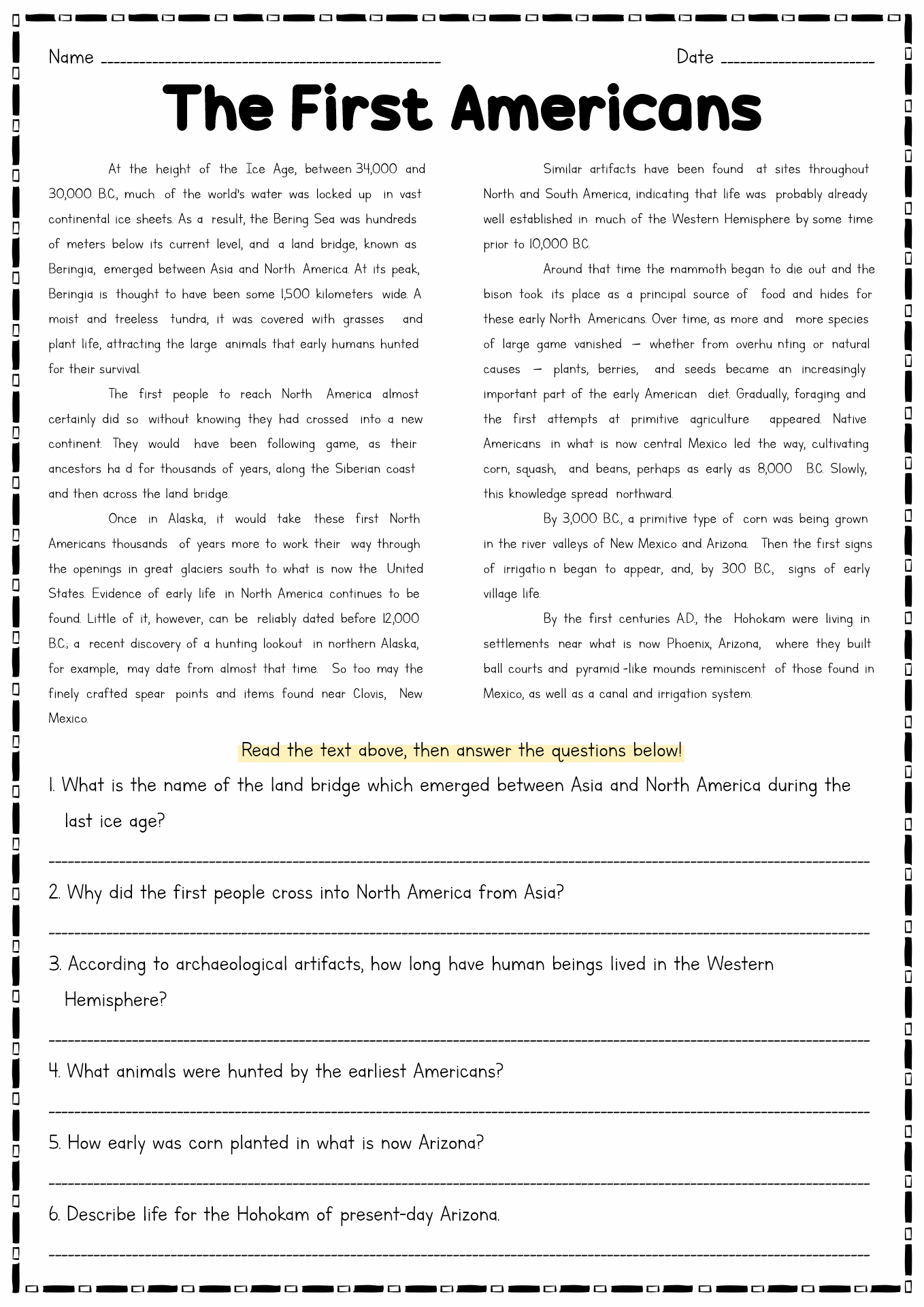 17 U S History Worksheets Free PDF At Worksheeto