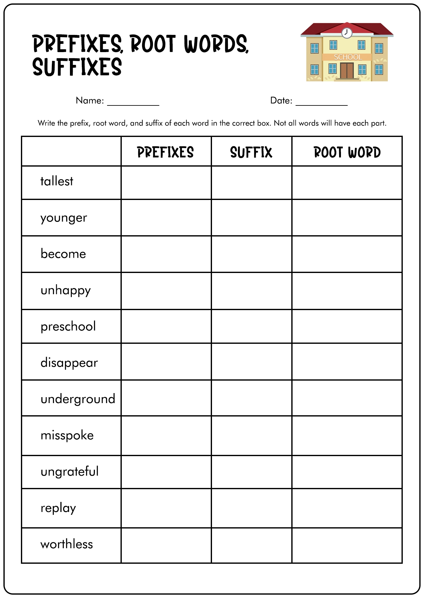prefixes and suffixes pdf worksheet prefixes and suffixes pdf worksheet