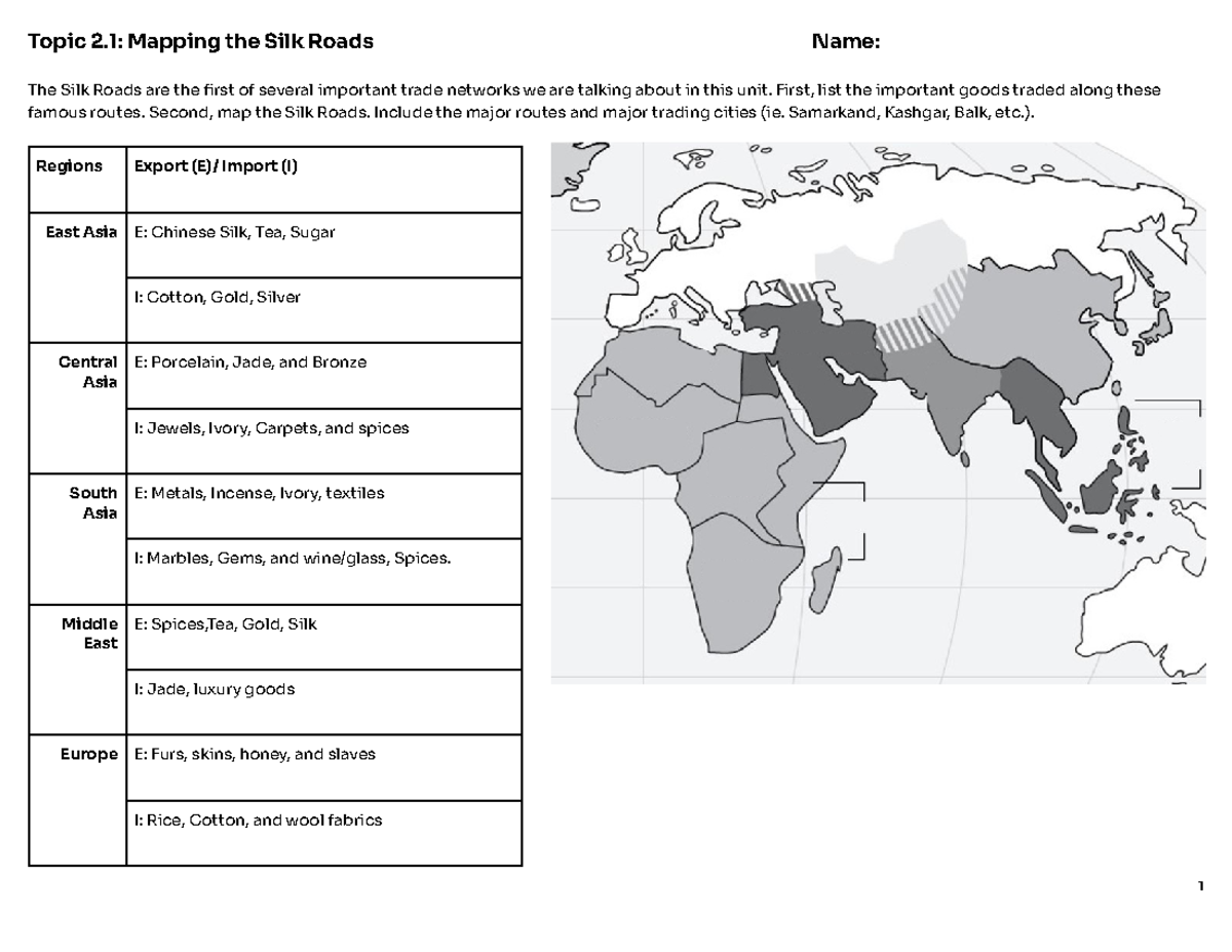 2 1 Silk Roads Trade Network Goods Major Cities Mapping Studocu 2 1 Silk Roads Trade Network Goods Major Cities Mapping Studocu