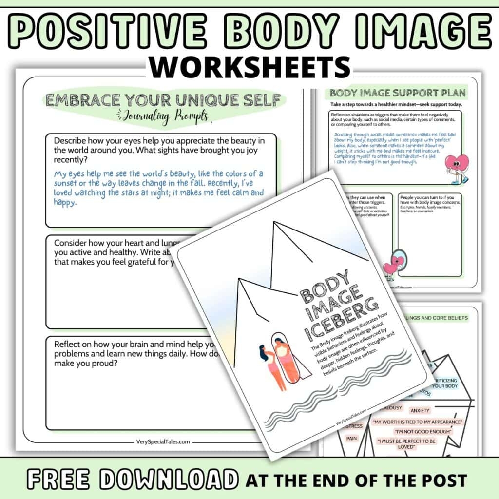 20 Positive Body Image Activities Worksheets For Teens Printables Very Special Tales