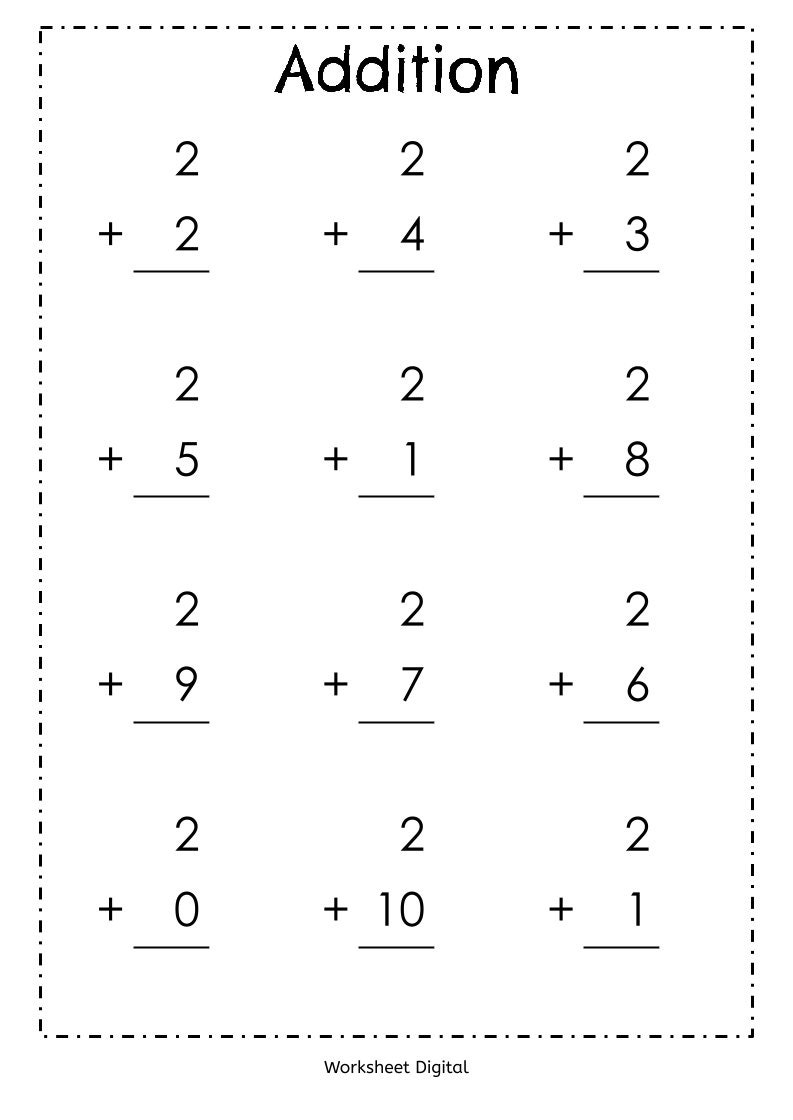 kindergarten addition worksheets pdf