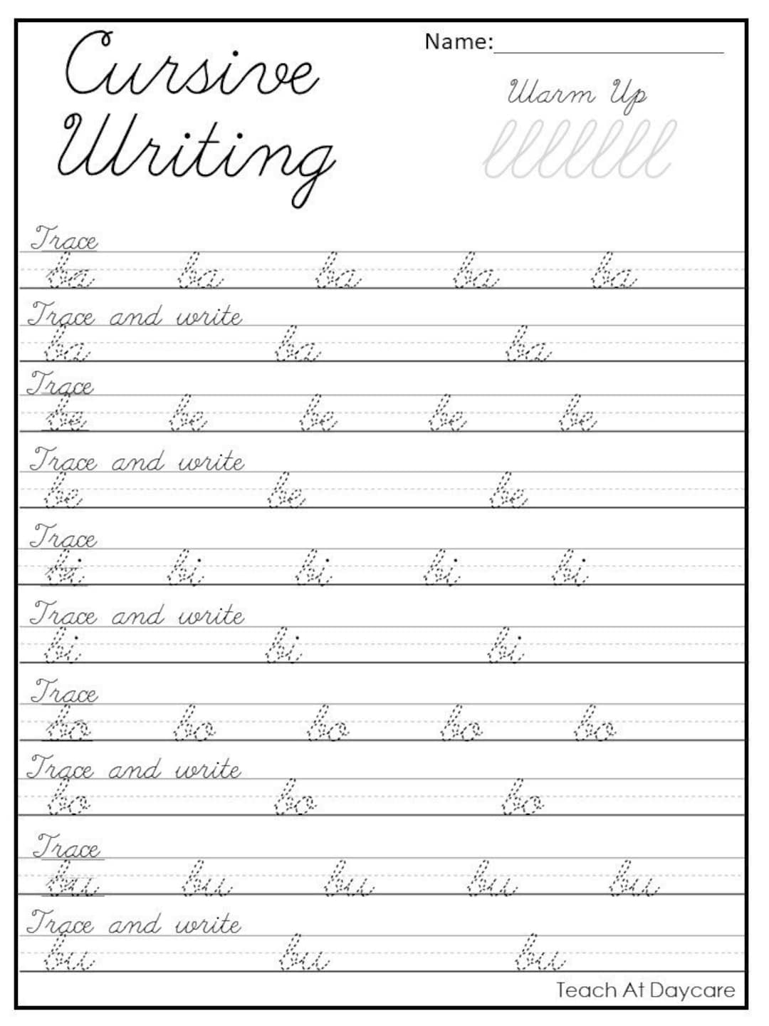 printable cursive handwriting practice