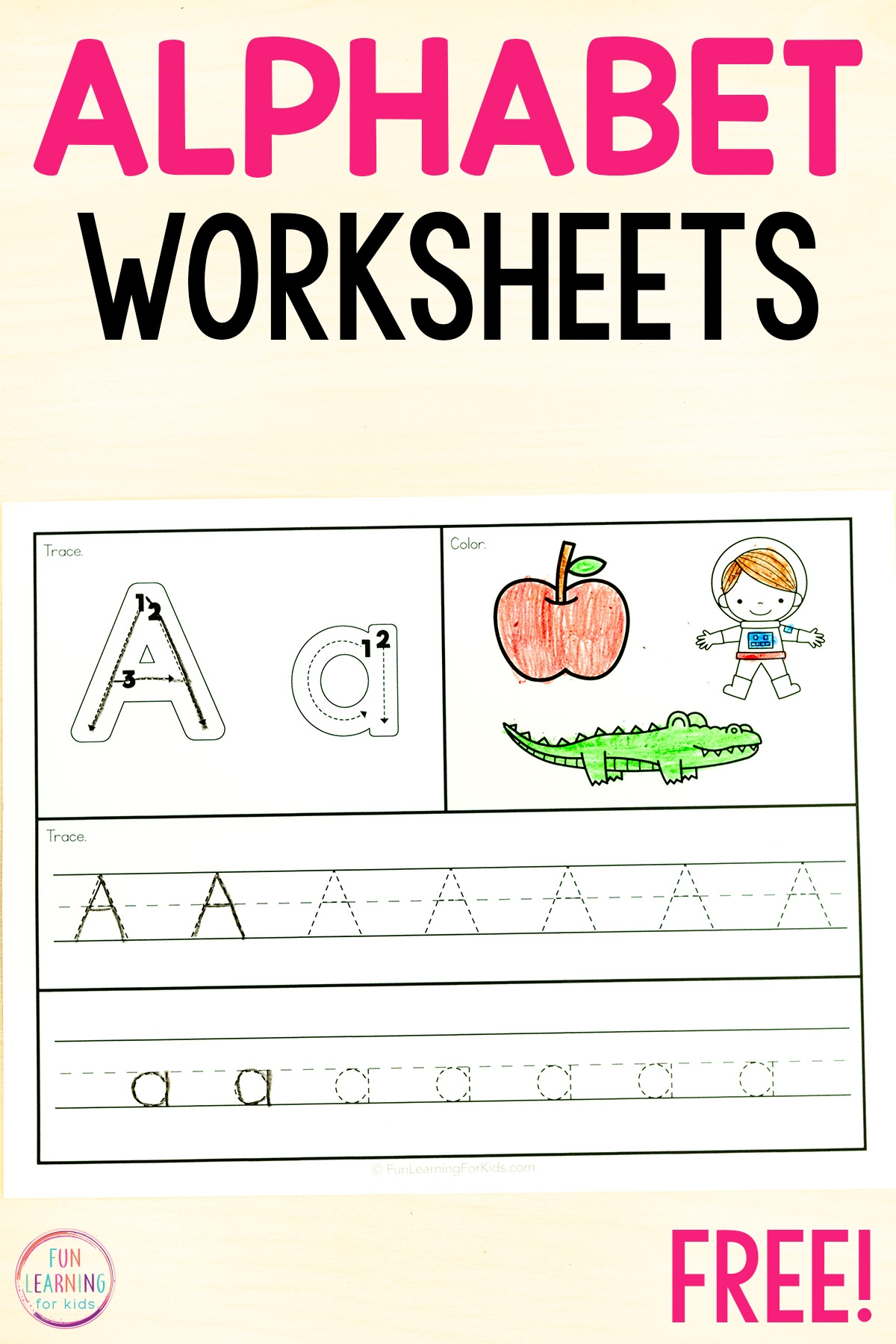 tracing letter a worksheets