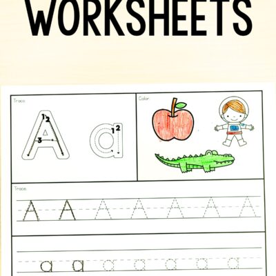 26 Alphabet Beginning Sounds Letter Tracing Worksheets