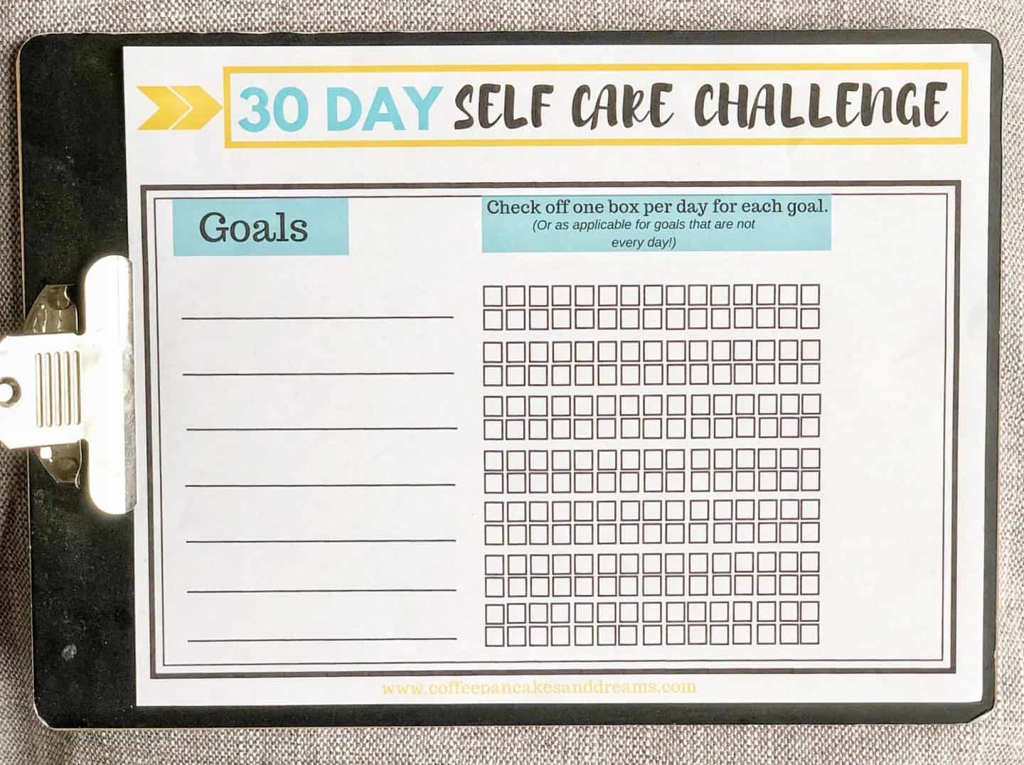 30 Day Self Care Challenge Printable Self Care Worksheets Ideas Organize By Dreams