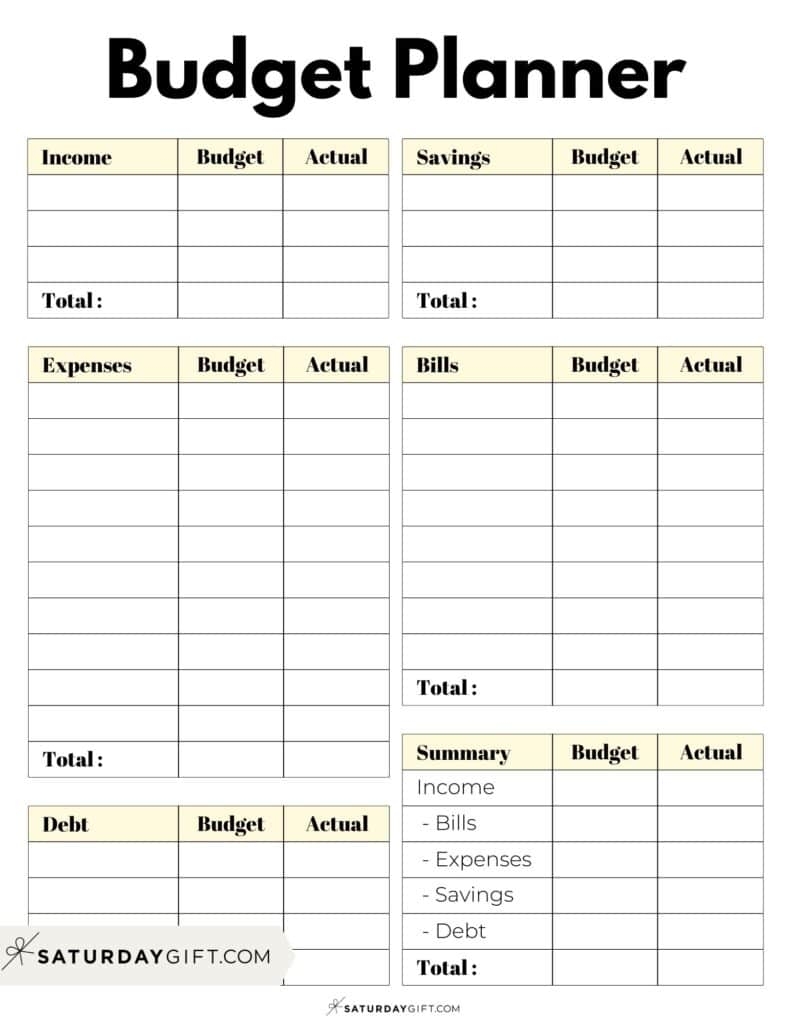 37 Budget Planners Trackers Cute Free Printables