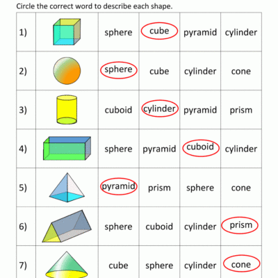 3d Shapes Worksheets 2nd Grade
