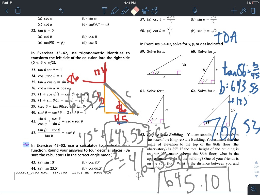 4 3 Applications Of Right Triangle Trigonometry Math Trigonometry Precalculus Right Triangle Trig ShowMe