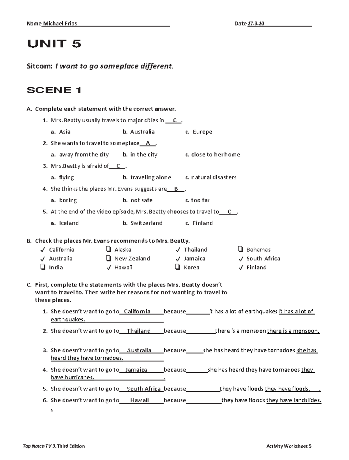 454046411 UNIT 05 TV Activity Worksheet Answers And Exercises Studocu 454046411 UNIT 05 TV Activity Worksheet Answers And Exercises Studocu