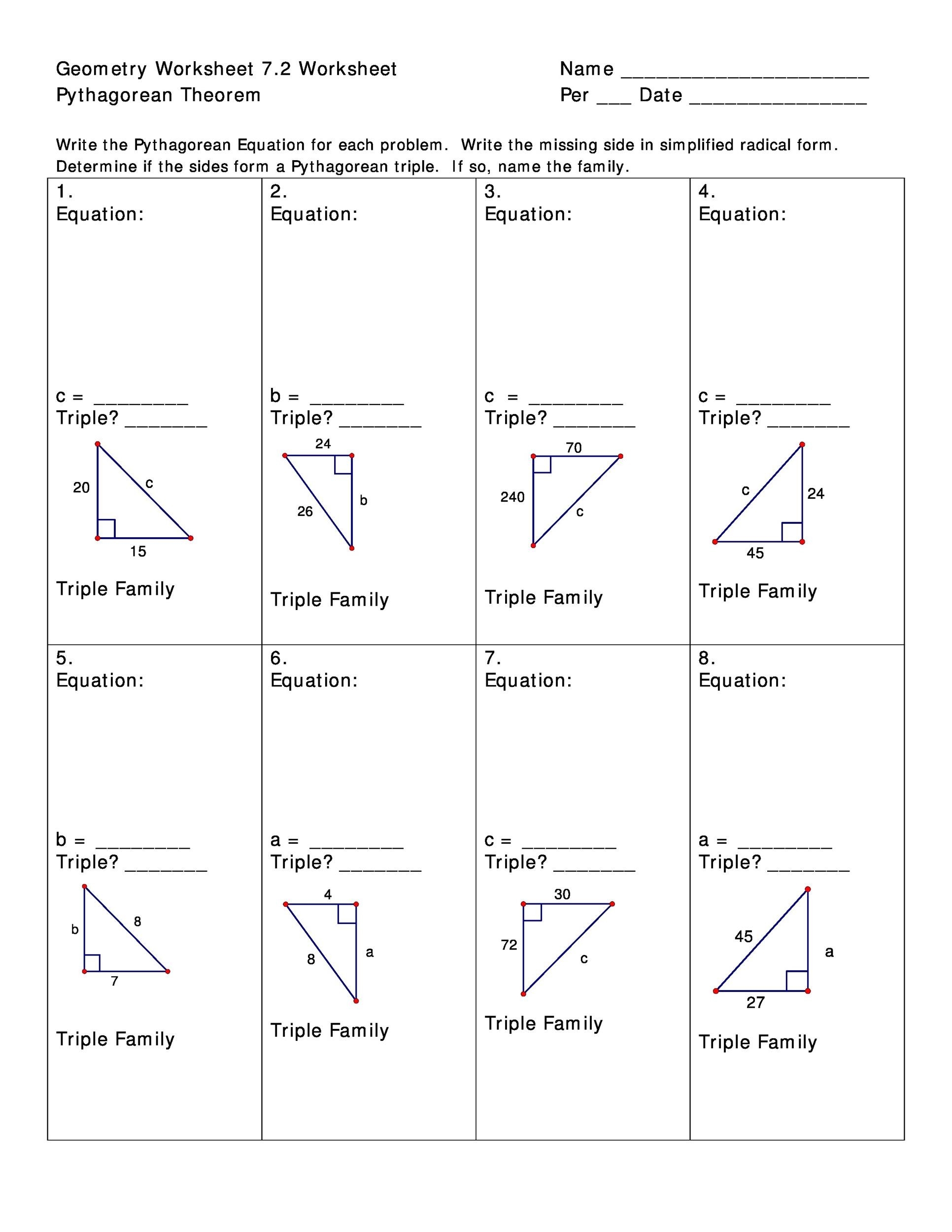 48 Pythagorean Theorem Worksheet With Answers Word PDF 48 Pythagorean Theorem Worksheet With Answers Word PDF