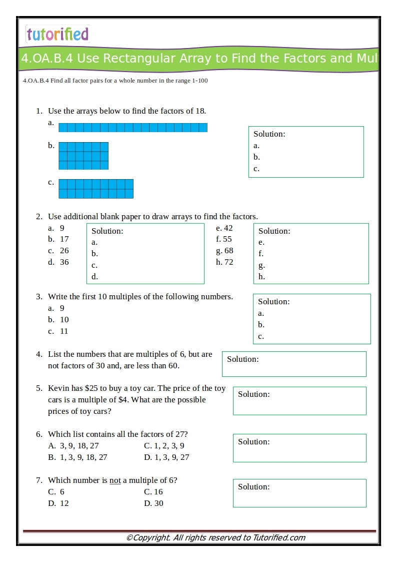 4th Grade Common Core Math Worksheets 4th Grade Common Core Math Worksheets