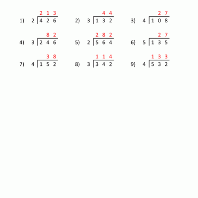4th Grade Long Division Worksheets