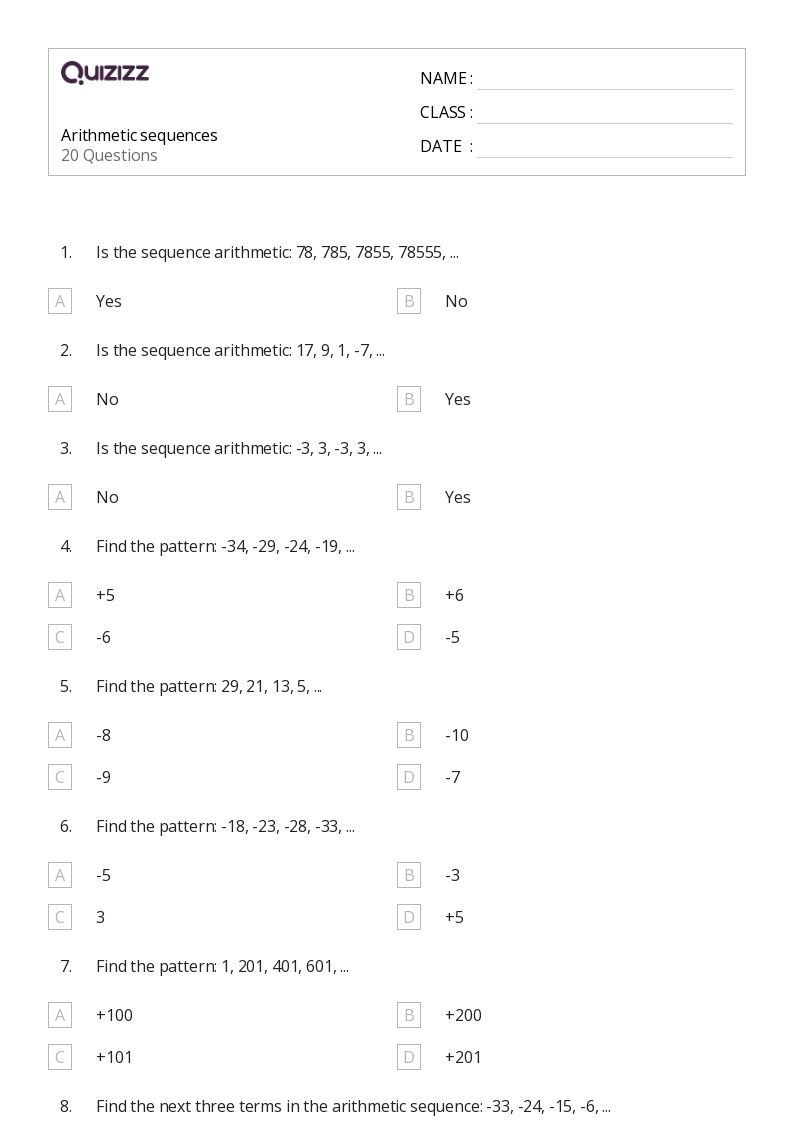 50 Arithmetic And Number Theory Worksheets On Quizizz Free Worksheets Library