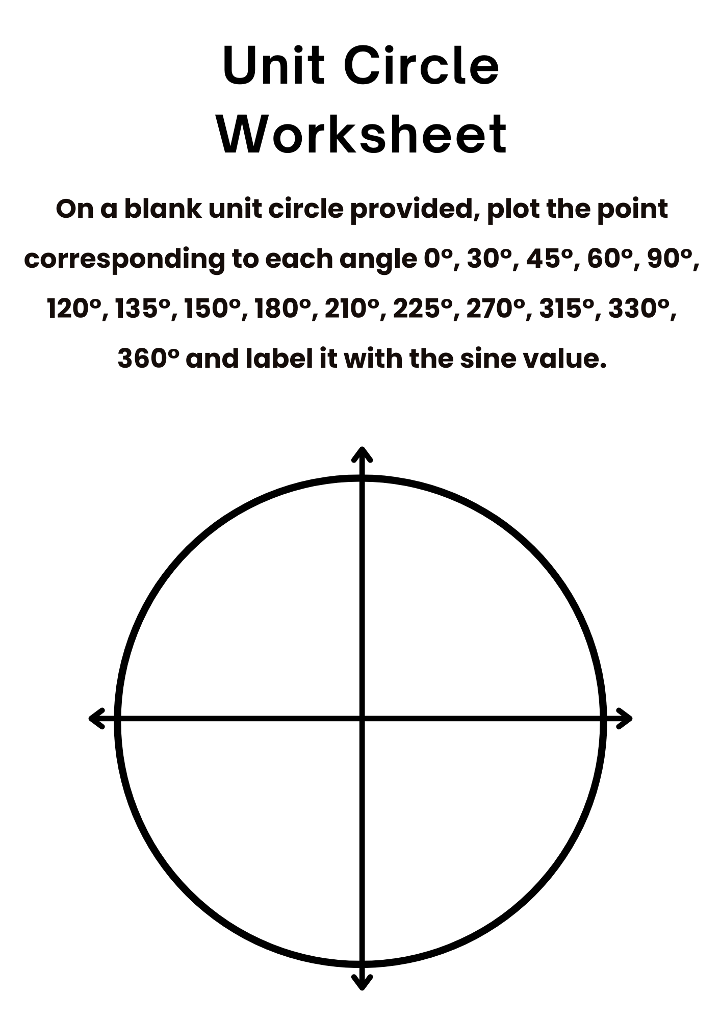 50 Free Printable Unit Circle Worksheet To Download In PDF 50 Free Printable Unit Circle Worksheet To Download In PDF