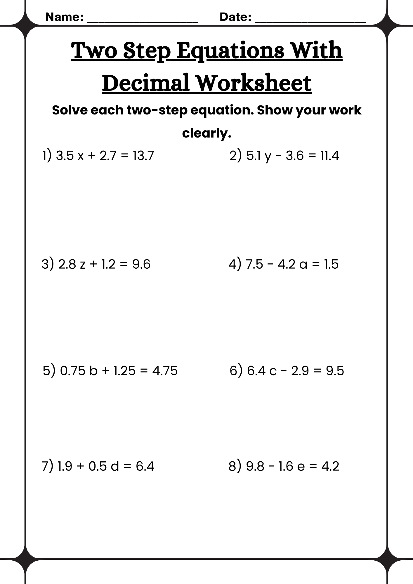solving 2 step equations worksheet pdf solving 2 step equations worksheet pdf