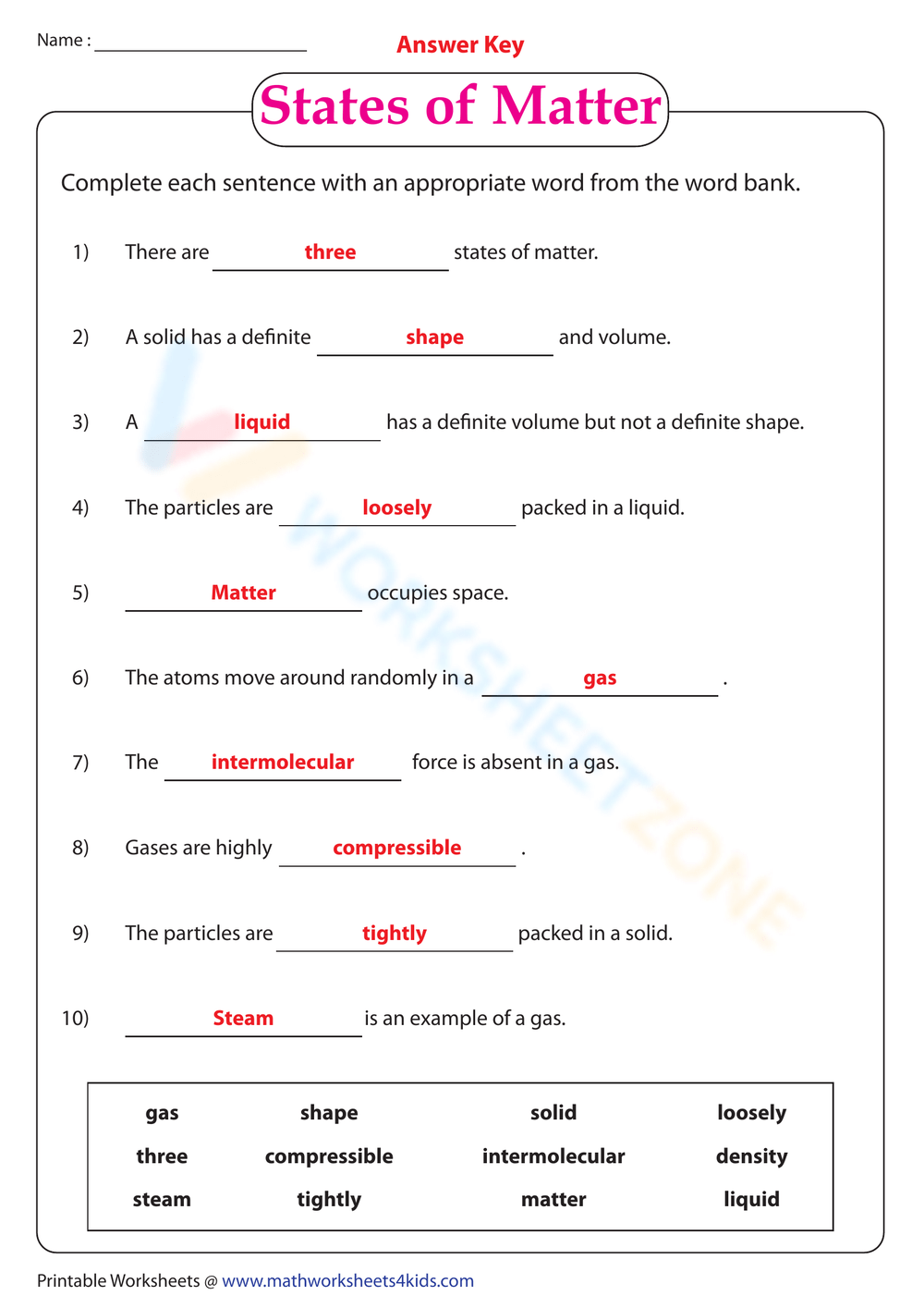 5th Grade Science Fill In The Blanks Worksheets Printable 5th Grade Science Fill In The Blanks Worksheets Printable
