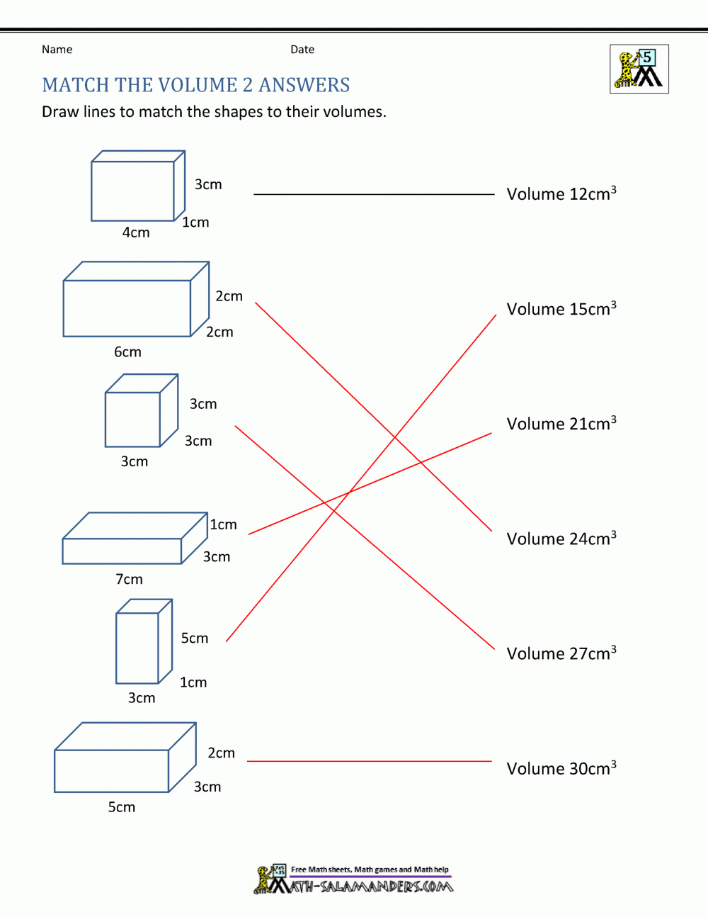 5th Grade Volume Worksheets 5th Grade Volume Worksheets