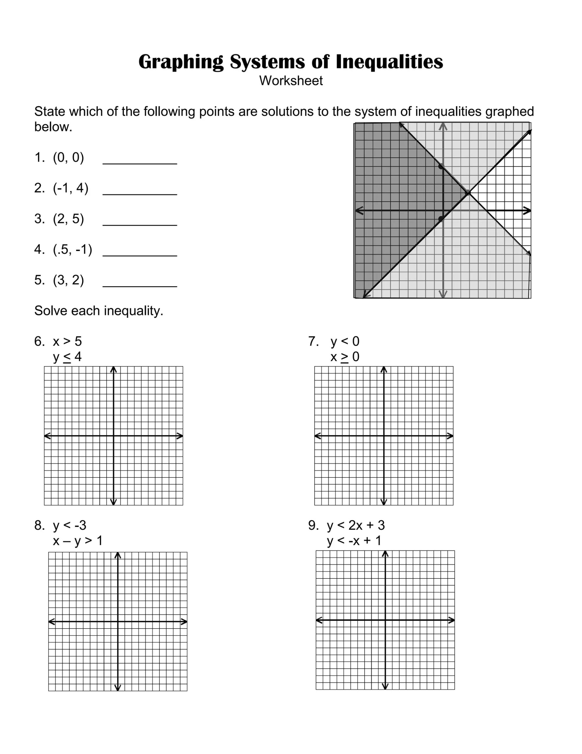 7 6 Systems Of Inequalities Worksheet PDF 7 6 Systems Of Inequalities Worksheet PDF