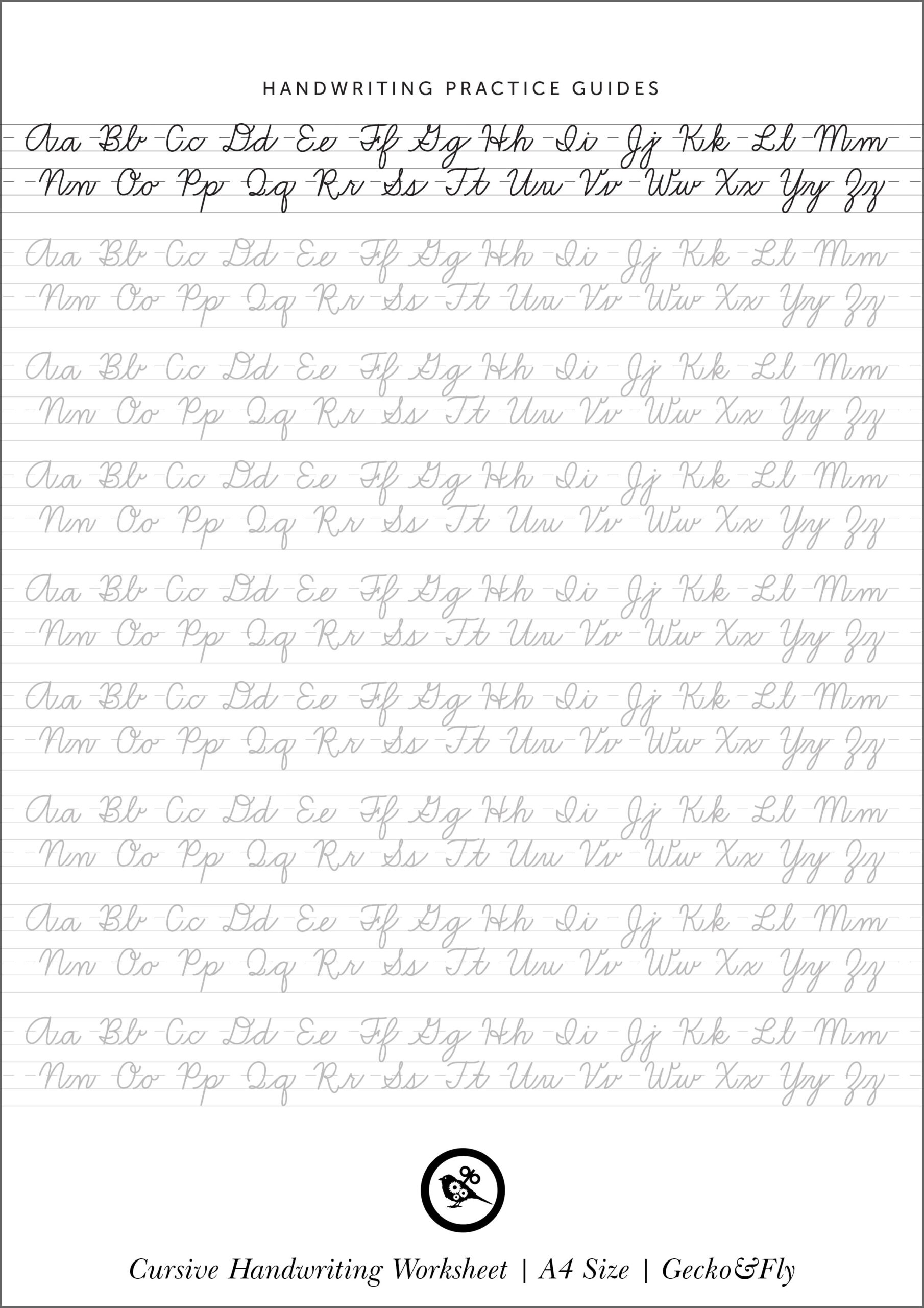 cursive practice for adults
